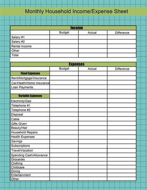 Rental Income And Expense Worksheet — db-excel.com