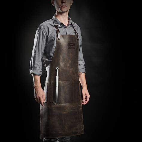 Grilling Leather Apron BBQ Apron Outdoor Cooking Apron Woodworking Apron Welding Apron Leather ...