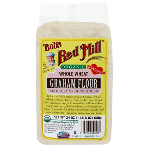 Bob's Red Mill, Organic Whole Wheat Graham Flour, 24 oz (680 g) - iHerb