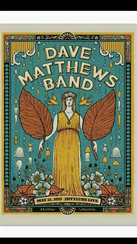 DMB Poster 5-23-2015 - JiffyLube Live - Bristow, VA | Dave matthews band posters, Dave matthews ...