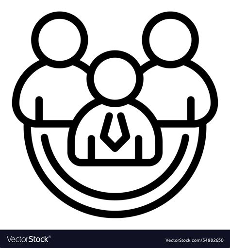 Board meeting icon outline style Royalty Free Vector Image