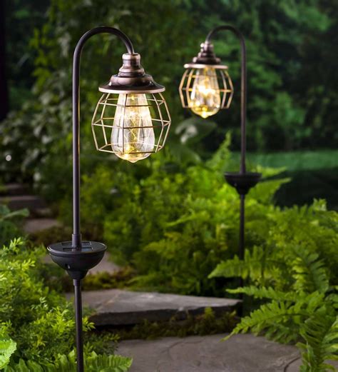 Solar Firefly Garden Pathway Lights, Set of 2 - Copper | Solar lights diy, Garden spotlights ...