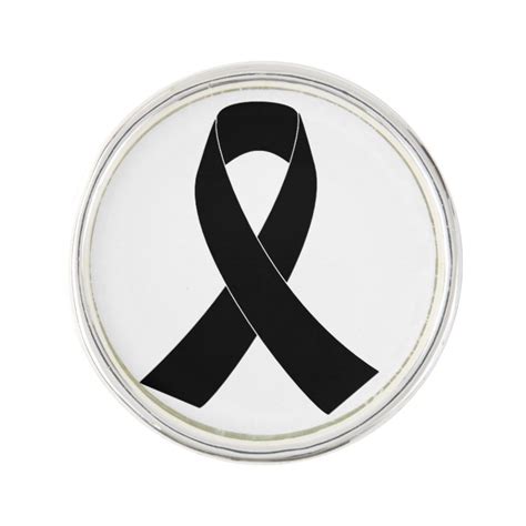 Remembrance, Mourning Black Awareness Ribbon Pin | Zazzle.com