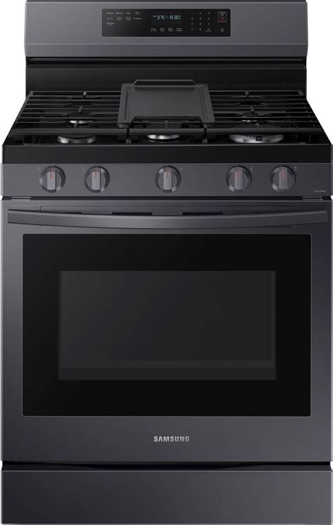 Samsung 30" Fingerprint Resistant Black Stainless Steel Smart Freestanding Gas Range | Malkin's ...