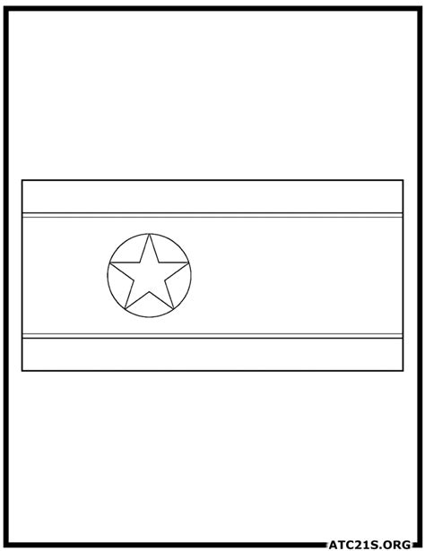 North Korea Flag Coloring Page | ATC21S