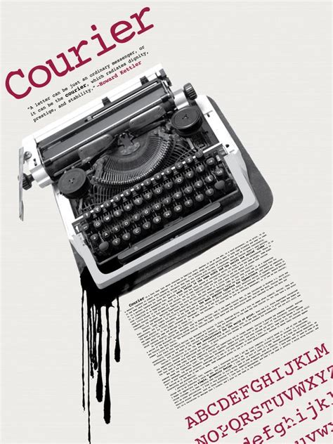 Courier Typography Poster by Melissa Provenzano, via Behance | Typeface poster, Typography ...