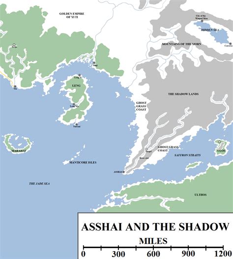 Map of Asshai & The Shadow.