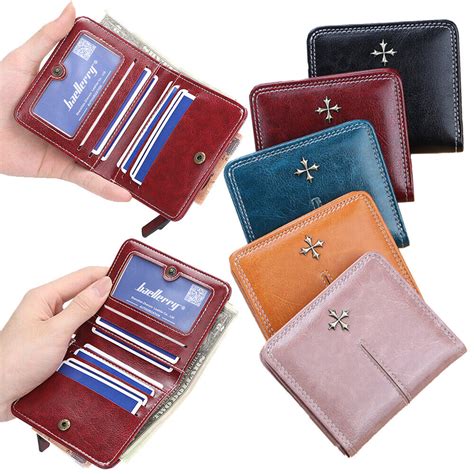 Small Wallet for Women Bifold Leather Mini Purse Credit Card Holder ...