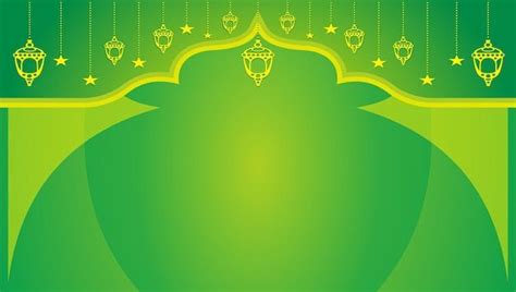 Premium Vector | Green islamic horizontal background free vector | Free ...