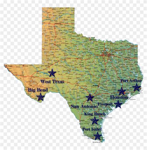 Large Map Of Texas State Parks