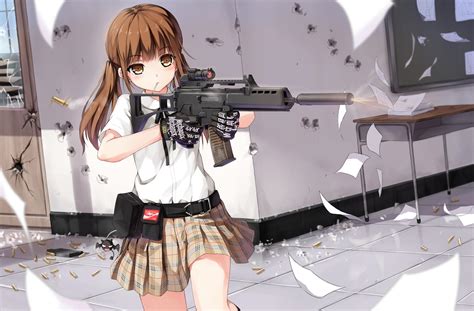 Anime Gun Girl Wallpaper