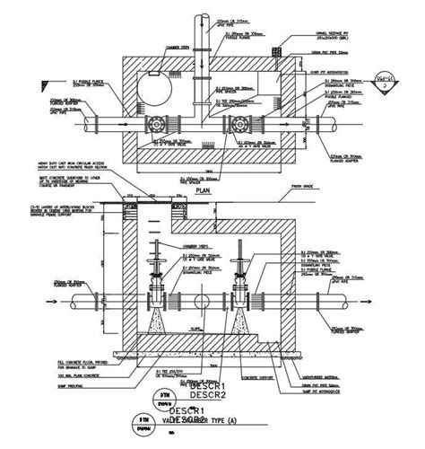 The construction detail of the wash valve chamber type A is given in this AutoCAD model ...