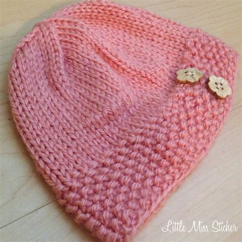 Little Miss Stitcher: Bitty Beanie Free Knit Pattern | Baby hats knitting, Baby knitting ...