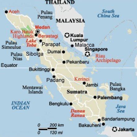 Padang Map - Indonesia