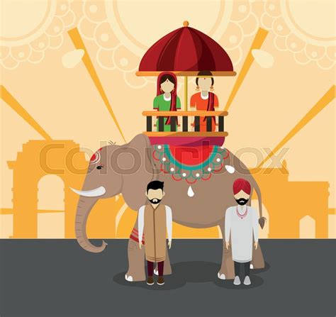 Indian people and culture cartoon ... | Stock vector | Colourbox