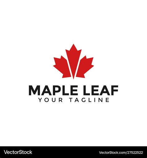 Canada red maple leaf logo design template Vector Image