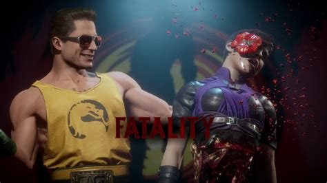 MORTAL KOMBAT 11- FATALITY JOHNNY CAGE EN CASI TODOS LOS PERSONAJES - YouTube