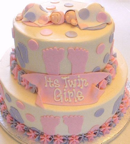 Baby shower cake for twin girls in two tiers.JPG (1 comment)