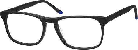 Black Thin Acetate Square Eyeglasses #44181 | Zenni Optical Eyeglasses