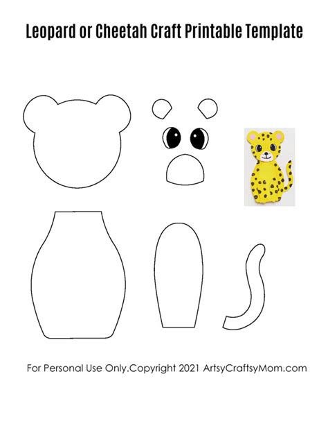 Paper Leopard Craft for Kids + Free Printable Template