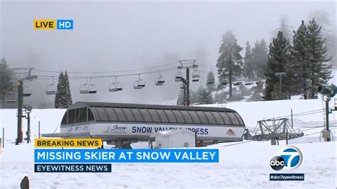 Ski patrol searching for missing skier at Snow Valley - ABC7 Los Angeles