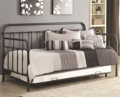 300398 Dark Bronze Metal Daybed with Trundle | Aspen's Bedroom ...