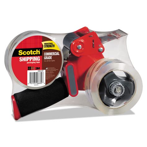 Scotch Packaging Tape Dispenser with 2 Rolls of Tape, 1.88" x 54.6yds -MMM37502ST - Walmart.com