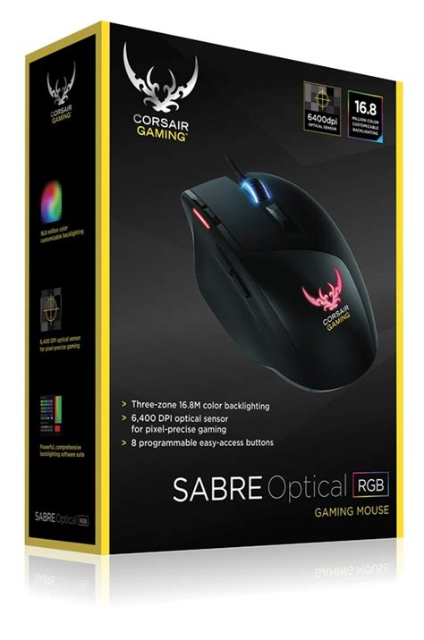 Review: Corsair Gaming Sabre Optical RGB mouse - Peripherals - HEXUS.net