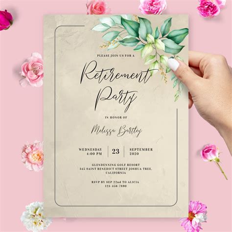 Retirement Party Invitations - Printed or Digital