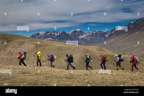 Trekking in Kharkhiraa mountains. Uvs province, Mongolia Stock Photo ...