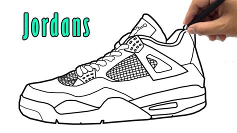 Easy Shoe Drawing Jordans Im taking you step by step through how to draw an air jordan 1 sneaker ...