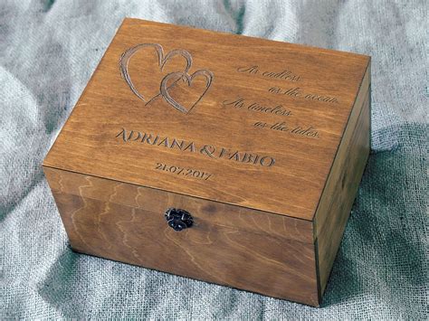 Custom Wedding Memory Box, Personalized Wedding Gift, Wedding Keepsake ...