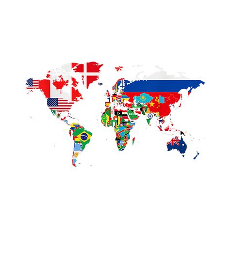 International World Flags Flags World Map for kids Greeting Card by ...