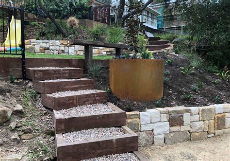 Retaining wall ideas for sloped backyards - levelling a sloped block