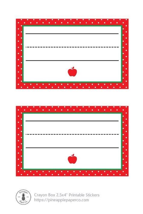 Free Printable School Labels | School labels, Personalized school supplies, Free school labels