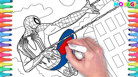 Drawing & Coloring Spiderman : Spiderman PS4 Advance Suit - YouTube