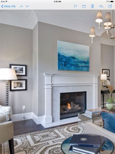 Interior paint color: Benjamin Moore Revere Pewter Grey Paint Living Room, Turquoise Living Room ...