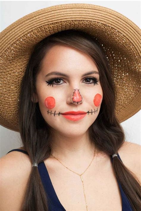 Halloween Face Paint Ideas - Scarecrow Makeup #buenoparatodos | Pinturas faciais para o ...