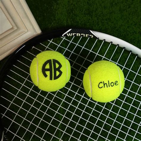 Custom Tennis Balls set of 3 with Monogram or Name - CALLIE