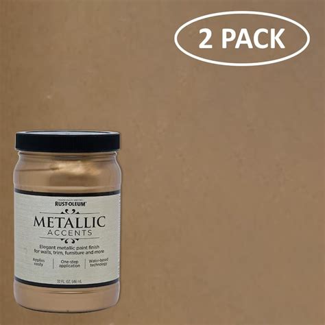 Rust-Oleum Metallic Accents Gloss Soft Gold Metallic Metallic Interior Paint (1-Quart) in the ...