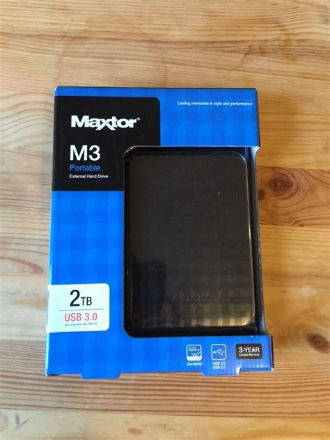 Maxtor 2TB M3 Portable External Hard Drive *Boxed Brand New Unopened ...