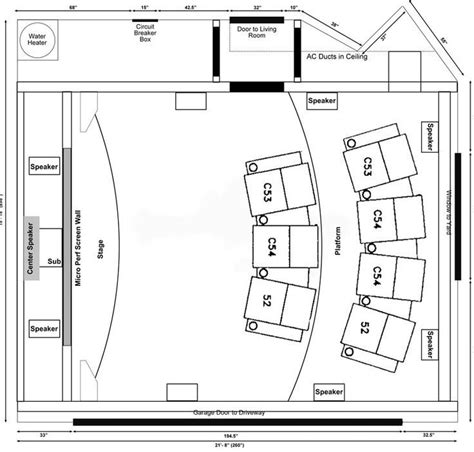 Home Cinema Design Layout - House Blueprints