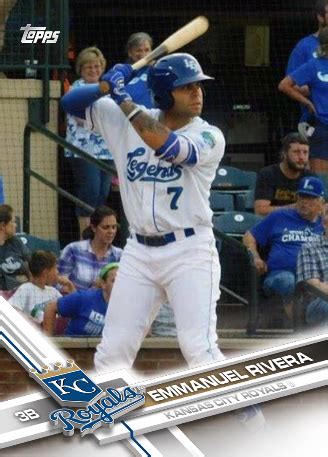 2017 topps design Emmanuel Rivera Royals prospect | Baseball cards ...