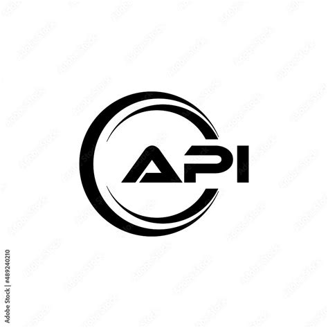 API letter logo design with white background in illustrator, cube logo, vector logo, modern ...