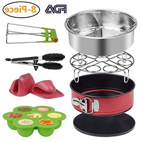 Accessories Set for Instant Pressure Cooker of 5,6,8Qt,8-Pcs-Steamer