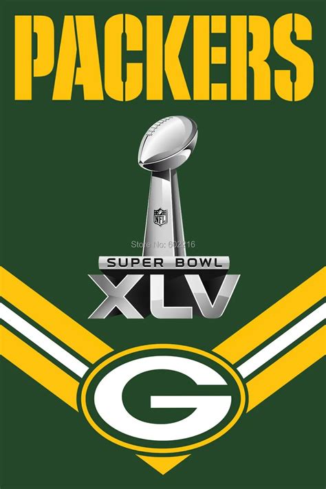 Green Bay Packers Super Bowl XLV Outdoor Flag 3FTX 5FT Custom flag-in ...