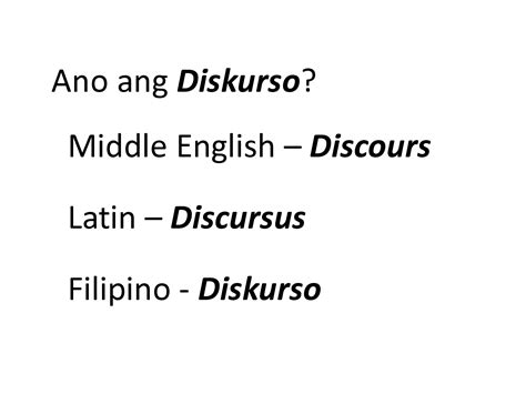 SOLUTION: Diskurso filipino - Studypool