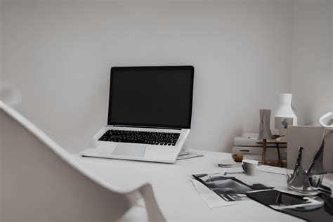 Laptop with Blank White Screen · Creative Fabrica