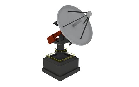 3ds max military radar dish