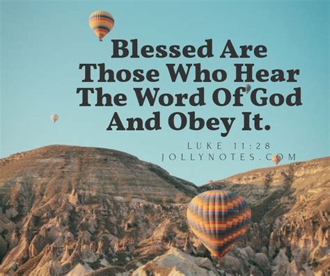 Blessed Are Those Who Hear The Word Of God And Obey It. – Daily Bible Verse Blog